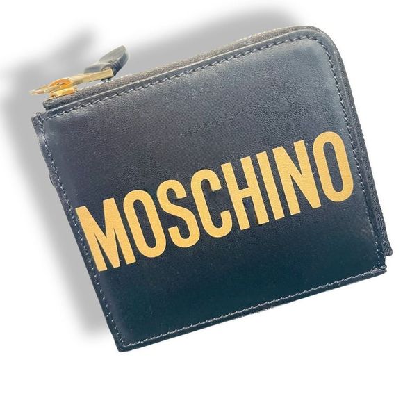 Moschino Logo Print half zip wallet - Picture 2 of 11